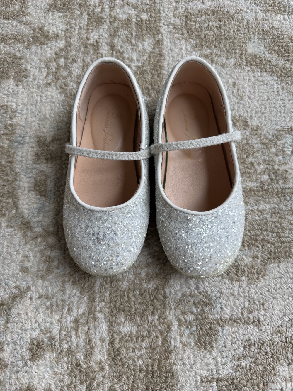 Girls Glitter Mary Jane Dress Shoes in Silver